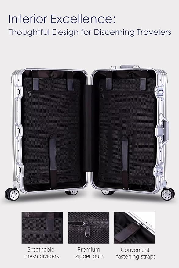 HotWay 20 Inch All Aluminum Carry On Luggage - Image 6