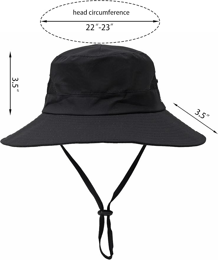 Womens Summer Sun Hat Beach Hat Wide Brim Outdoor UV Protection Hat Foldable - Image 2