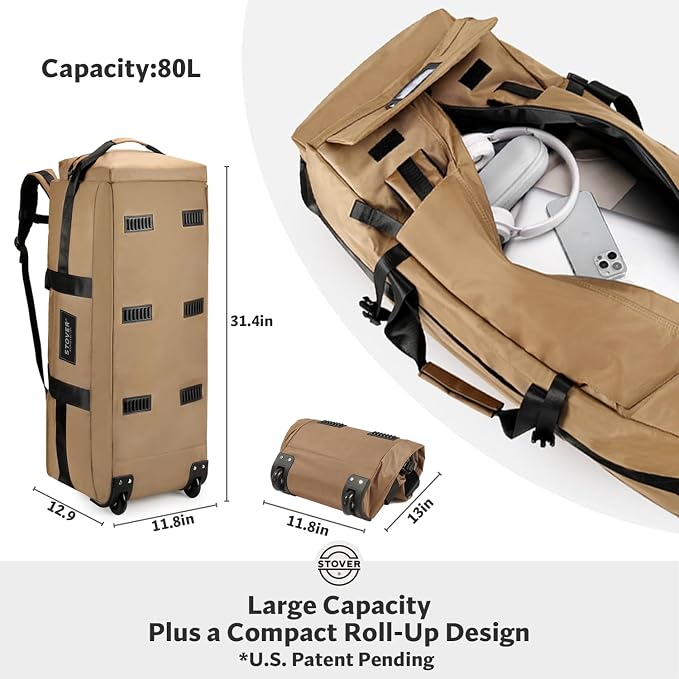 STOVER 80L Rolling Duffel Bag - Image 2
