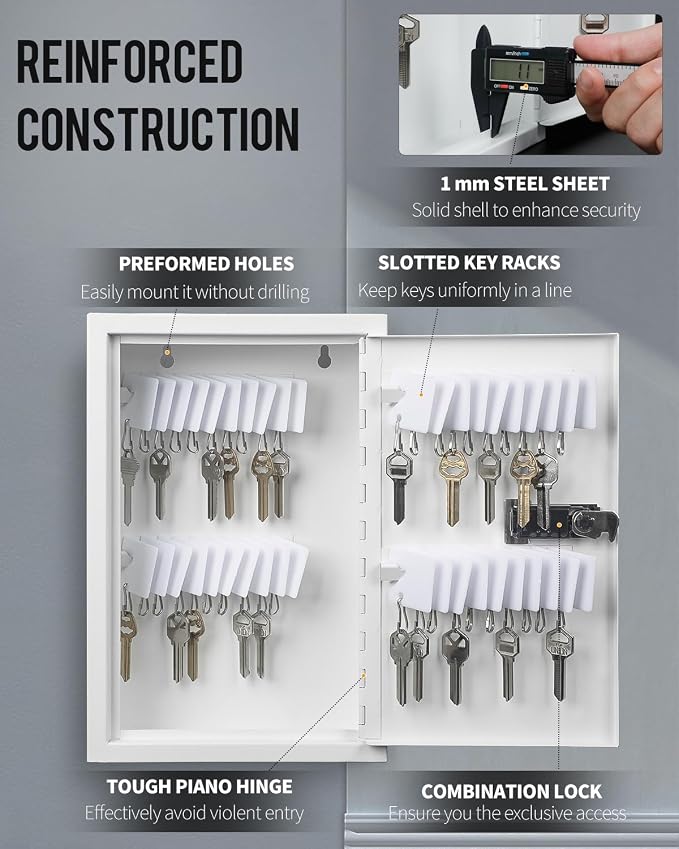 Uniclife 40 Position Slotted Key Cabinet - Image 7