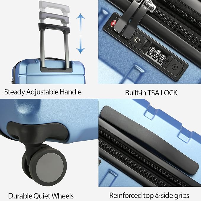 KROSER Hardside Expandable Carry On Luggage - Image 4