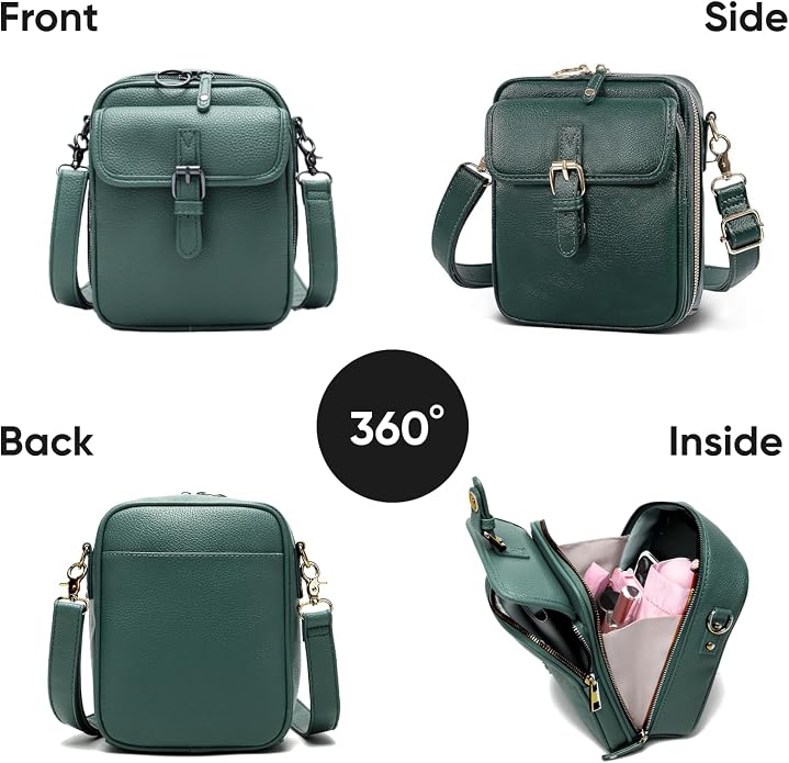 1060 Leather Crossbody Bags for Women Anti-Theft Vegan Purse - Image 4