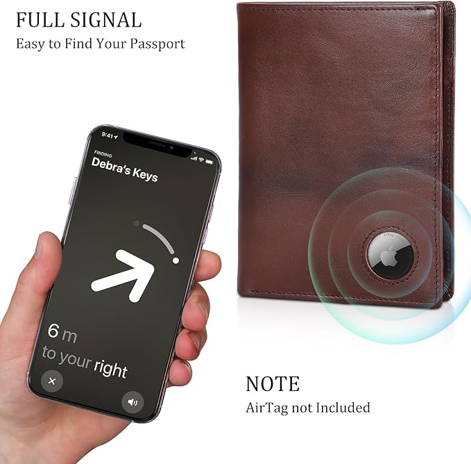 Polare Luxury RFID Blocking Leather Passport Holder Travel Wallet - Image 5
