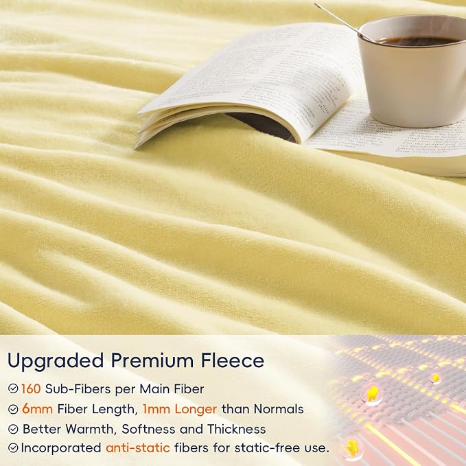 PHF Ultra Soft Fleece Blanket King Size, No Shed No Pilling Luxury Plush Cozy - Image 4
