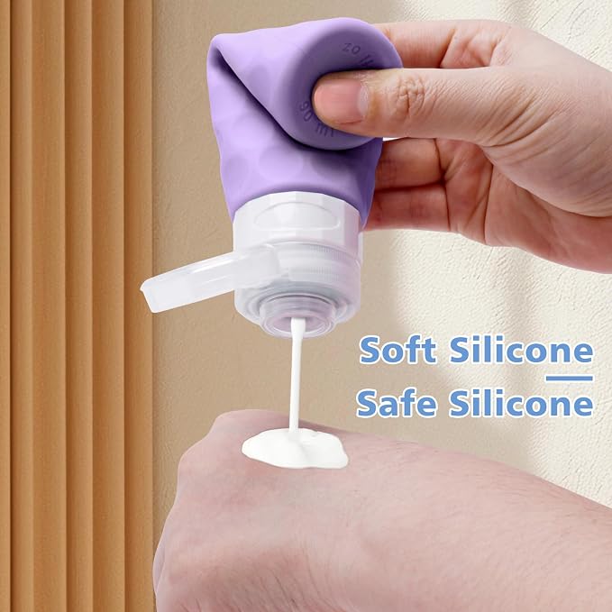 Travel Bottles for Toiletries, BPA Free Leak Proof Premium Silicone Bottles - Image 5