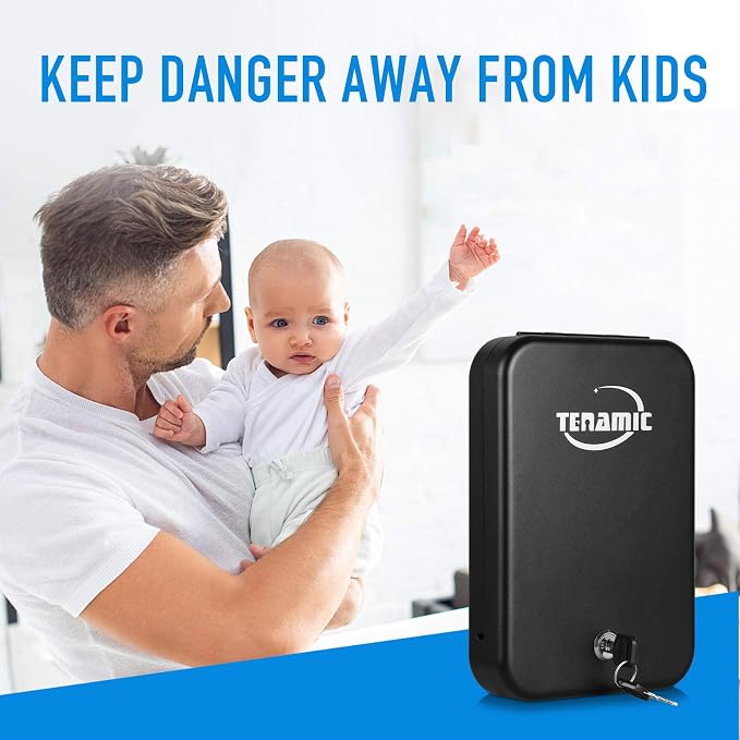 Tenamic Pistol Safe, Portable Travel Gun Safe, Solid Steel Handgun Lock Box - Image 6
