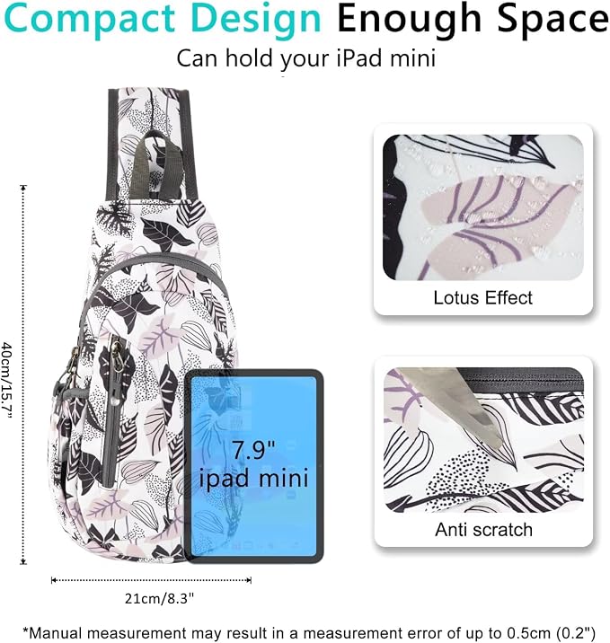 TITECOUGO Small Sling Bag, Lightweight Crossbody Backpack - Image 4