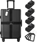 8 Pack Luggage Straps and Tags Set, Luggage Straps by Gostwo