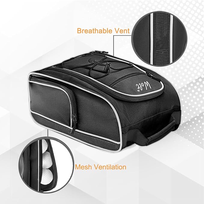 Wolt 2 Pcs Golf Shoe Bag for Travel- Zippered Shoes Carrier Bags - Image 5