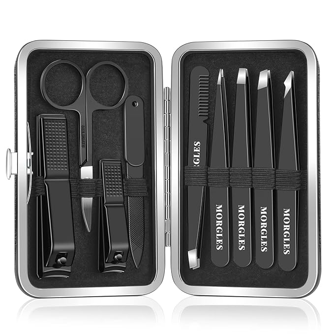MORGLES Tweezers Set and Nail Clippers by Morgles