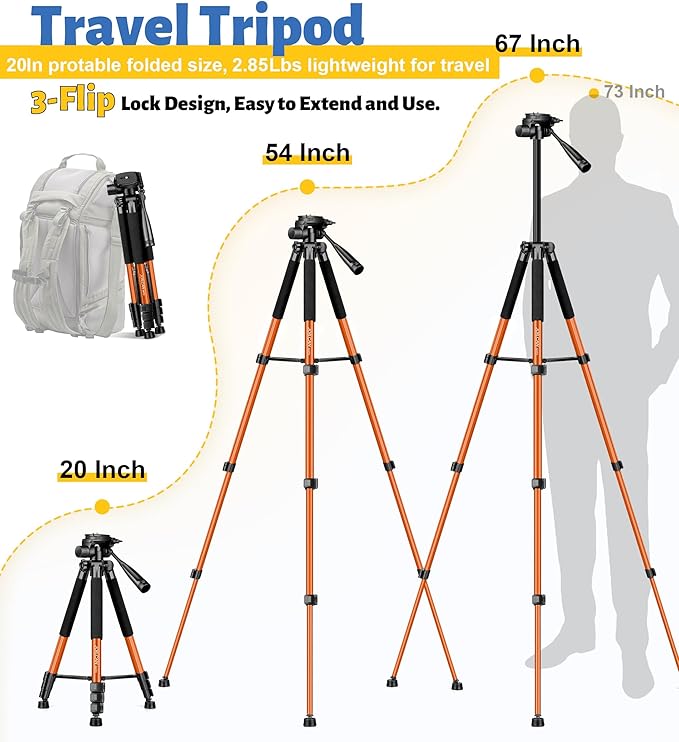 JOILCAN Tripod for Camera, Phone Tripods for Video Recording Photo Vlog - Image 5