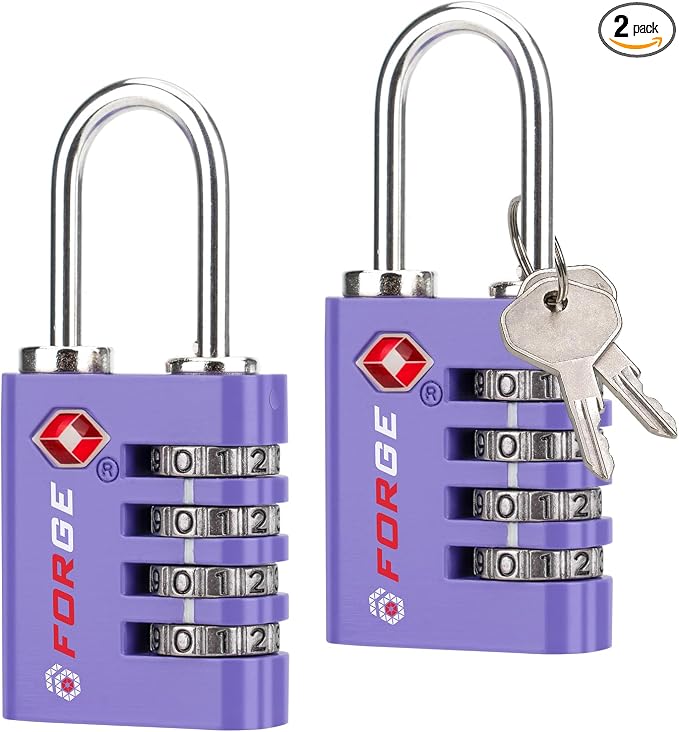 Forge Dual-Opening: Key or Combination Access Lock, TSA Approved Locks by Forge