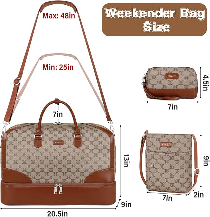 Weekender Bag for Women, Travel Duffel Bag Carry On Overnight Bag - Image 8