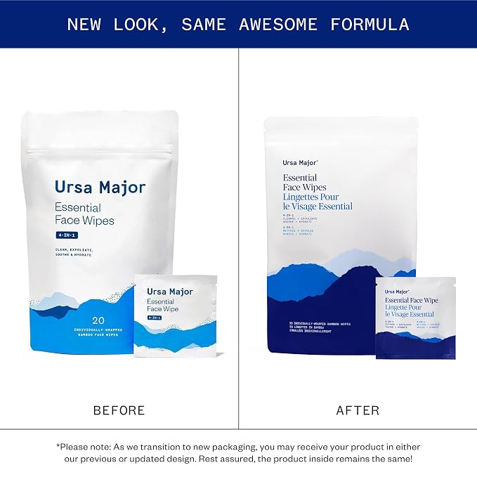 Ursa Major Essential Face Wipes | Natural, Biodegradable, Cruelty-Free | Cleanse - Image 2