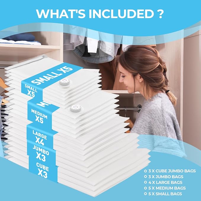 20 Pack Vacuum Storage Bags - Image 5