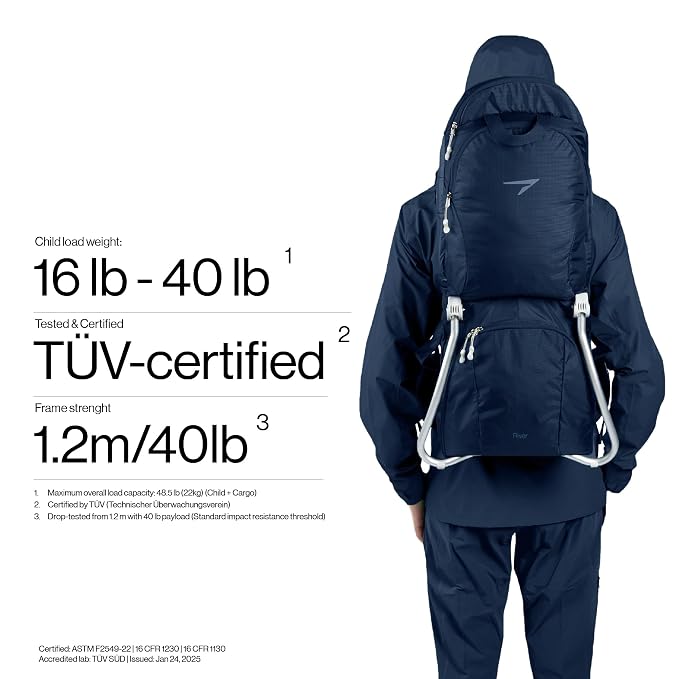 Vandra™ River - Scandinavian Hiking Baby Carrier Backpack - Gravity Lock™ - Image 5