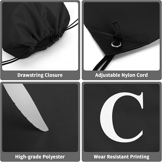 ZOMFELT 6Pcs Drawstring Backpack Drawstring Gym Bags, Foldable Draw String - Image 4