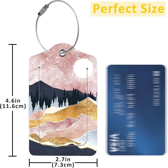 2 Pack Golden Mountains Luggage Tag - Image 2