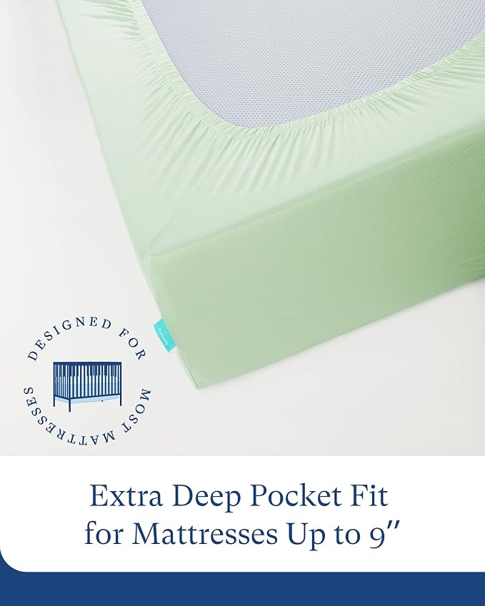 PurComfy Supersoft Crib Sheets for Boys Girls, Premium Bamboo Viscose Buttery - Image 5