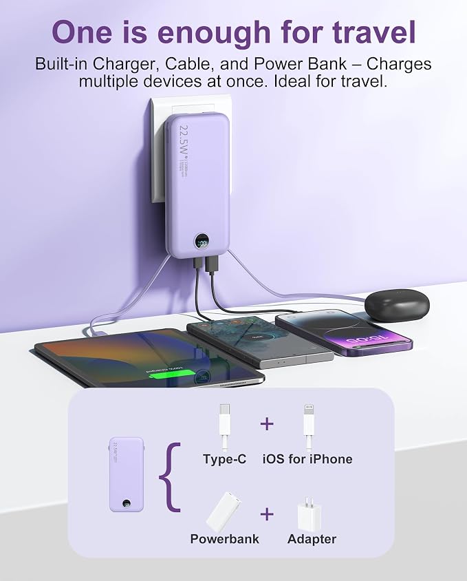 Portable Charger, 12000mAh 22.5W USB C Fast Charging Power Bank - Image 4