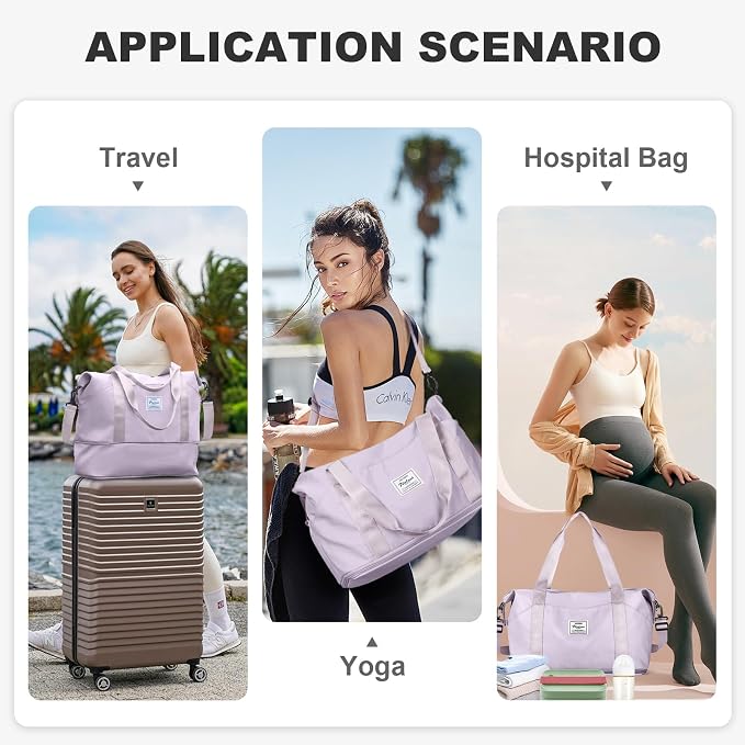 Travel Duffel Bag, Sports Tote Gym Bag, Shoulder Weekender Overnight Bag - Image 3