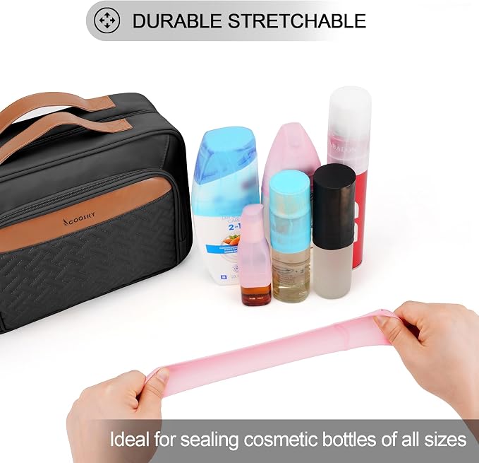 Travel Hanging Toiletry Bag for Women, Large Makeup Bag 8 Leak Proofing - Image 2