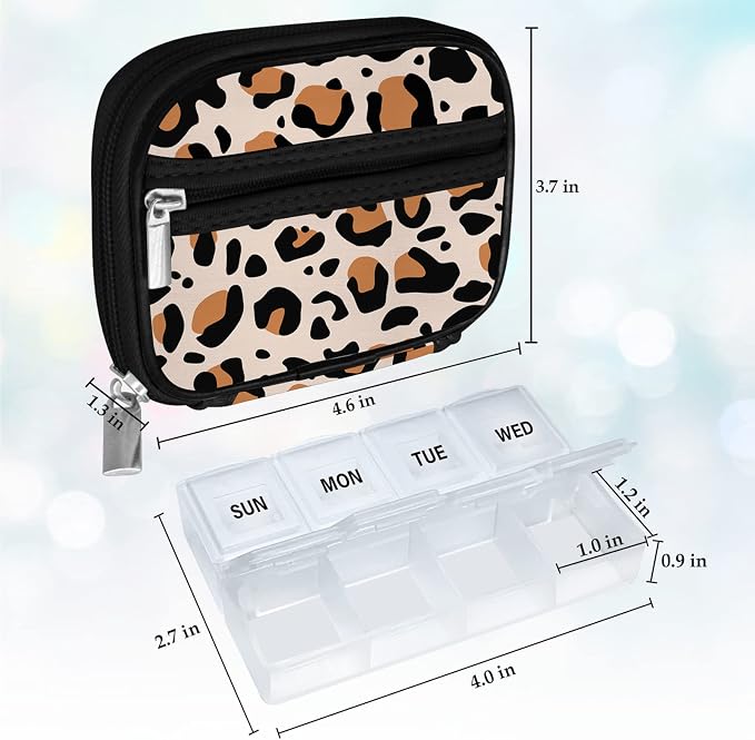 Serfeymi Weekly Travel Pill Organizer Pill Case - Image 2