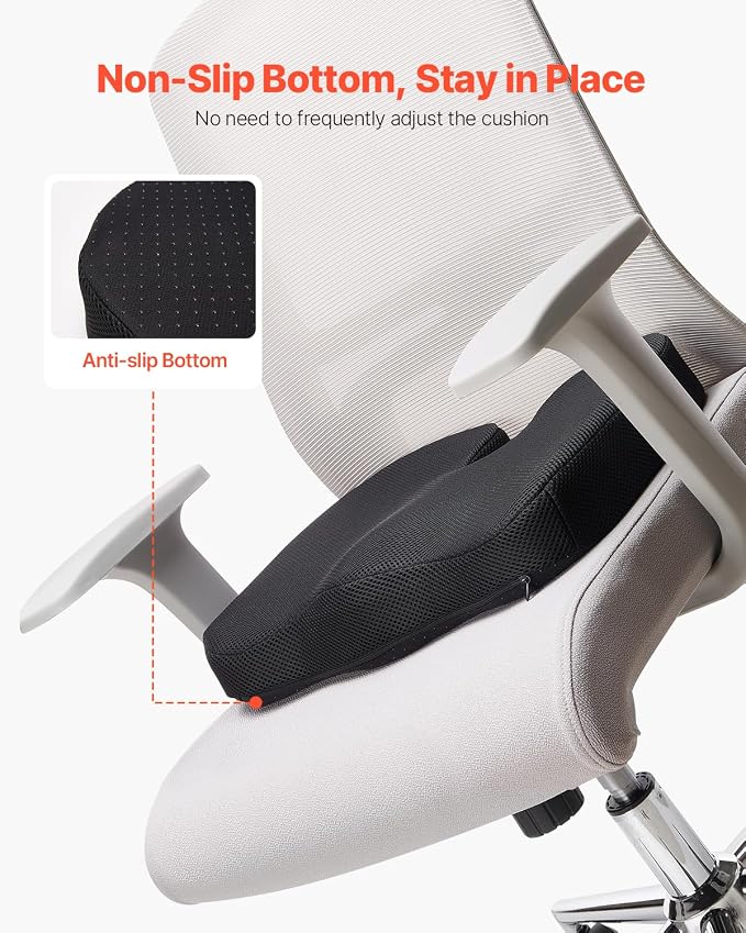 VEVOR Seat Cushion, Cooling Gel + Memory Foam Seat Cushion, Pressure-Relief - Image 5