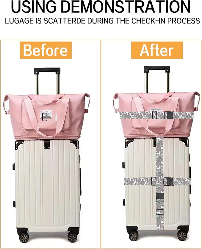 Luggage Straps for Suitcases, Adjustable Travel Belt, Durable Wide Luggage Strap - Image 3