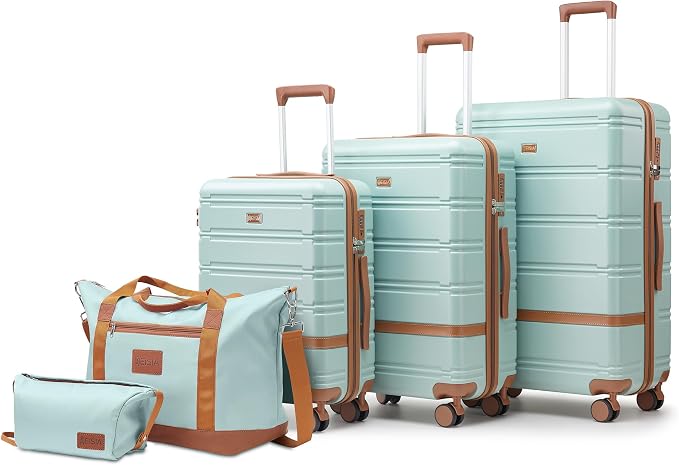 Luggage Sets 3 Piece with spinner wheels, PC+ABS Hard Shell Travel Luggage by Unknown