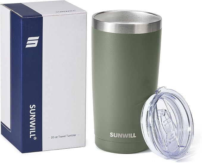 SUNWILL Travel Coffee Tumbler 20 oz, Insulated Mug - Image 4