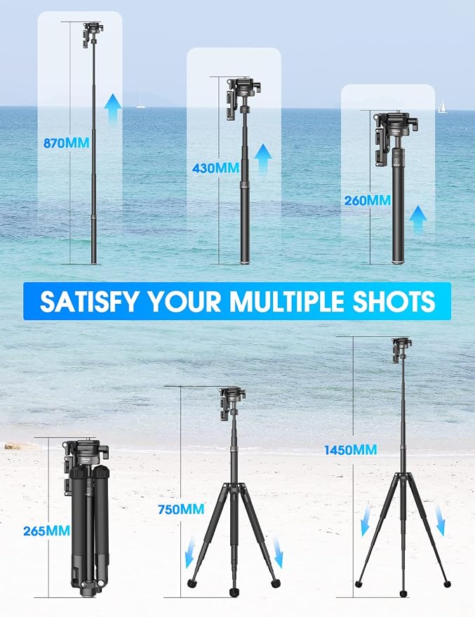ULANZI MT-63 Mini Phone Tripod, 360° Ball Head Travel Lightweight Tripod - Image 6