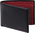 VISOUL Mens Bifold Wallet with 2 ID Windows and 2 Money Compartments, Genuine by VISOUL