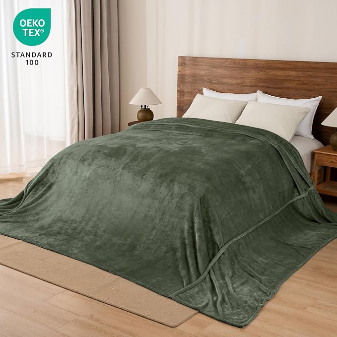PHF Oversized King Fleece Blanket 120"x120", No Shed No Pilling Big Soft Blanket - Image 5