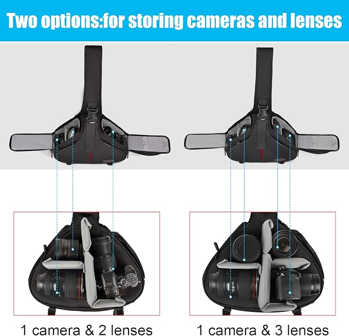 CADeN Camera Bag Sling Shoulder Bag Camera Case Waterproof - Image 3