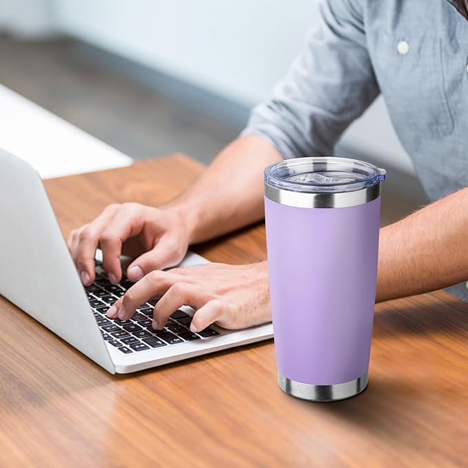 20oz Tumbler with Straw and Brush, Stainless Steel Vacuum Insulated tumbler - Image 5