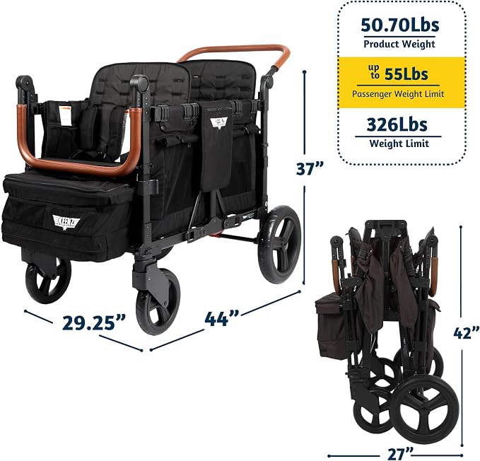 Keenz VYOO Stroller Wagon with Canopy - Image 3