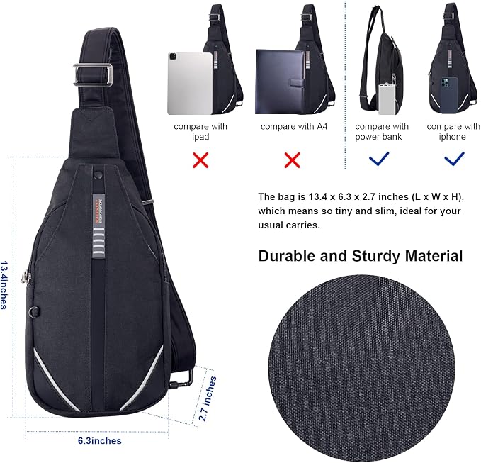 WATERFLY Small Crossbody Sling Backpack Anti Theft Backpack - Image 5