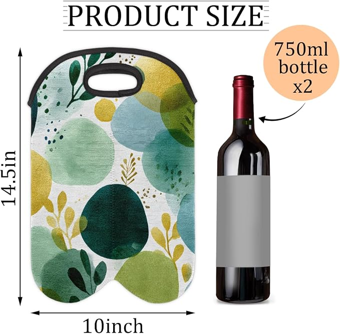 Neoprene Wine Tote, Bottle Carrier Gag Insulating Neoprene Thicker, Insulated - Image 2