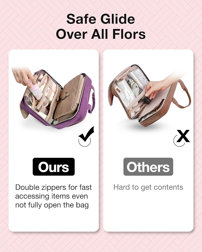 BAGSMART Toiletry Bag Hanging Travel Makeup Organizer - Image 4