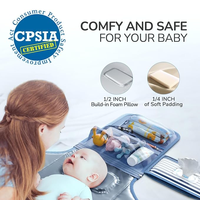 Portable Diaper Changing Pad for Baby, Detachable Travel Changing Pad - Image 2
