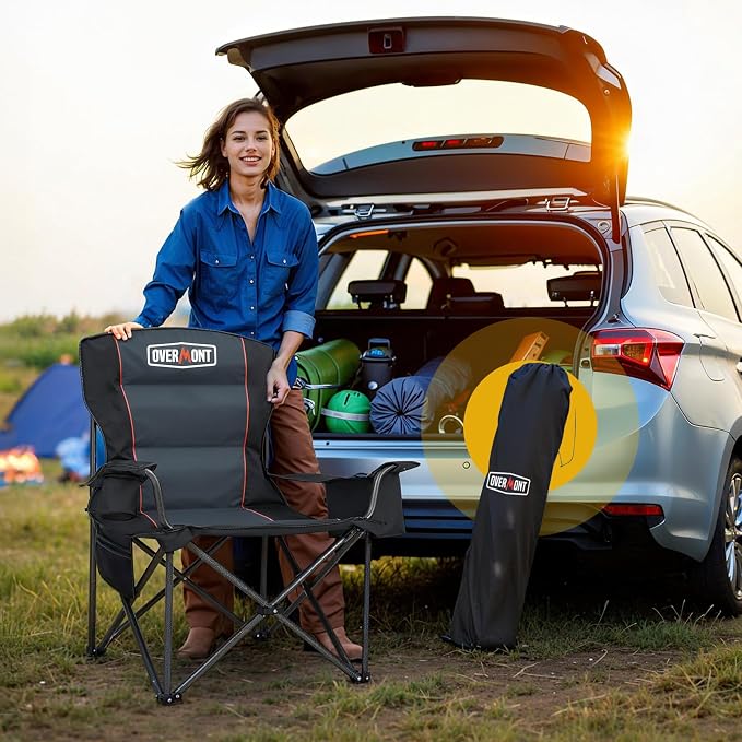 Overmont Oversized Folding Camping Chair - Image 9