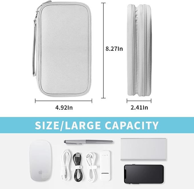 Electronics Organizer Travel Case, Electronic Accessories Storage Bag, Portable - Image 4