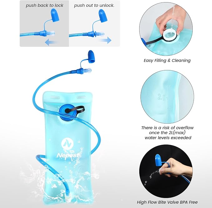 Nepest Hydration Pack Backpack for Women & Men, Lightweight Water Backpack - Image 5