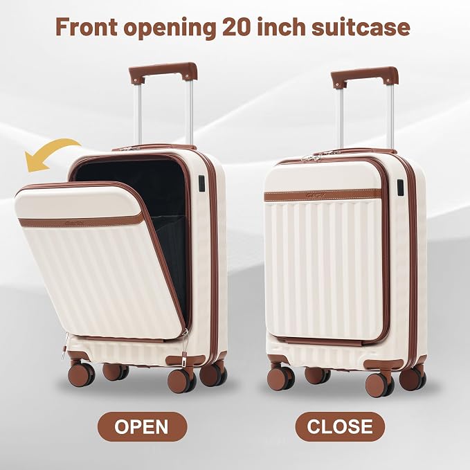 Merax Luggage Sets Front Opening, 2 Piece Hardshell Suitcase - Image 6