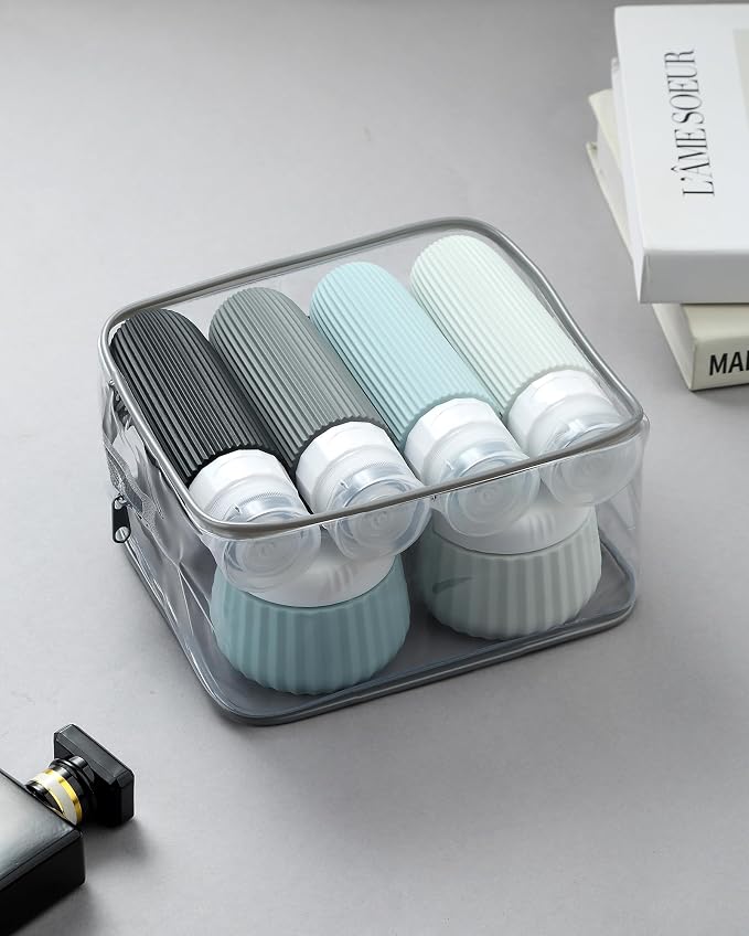 Travel Bottles 8 Pack, TSA Approved 3 oz Toiletries Containers, Leak Proof - Image 5