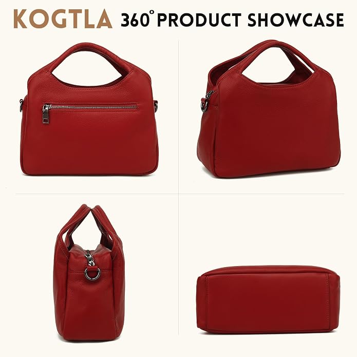 KOGTLA Genuine Leather Purses for Women, Crossbody Shoulder Bags - Image 3