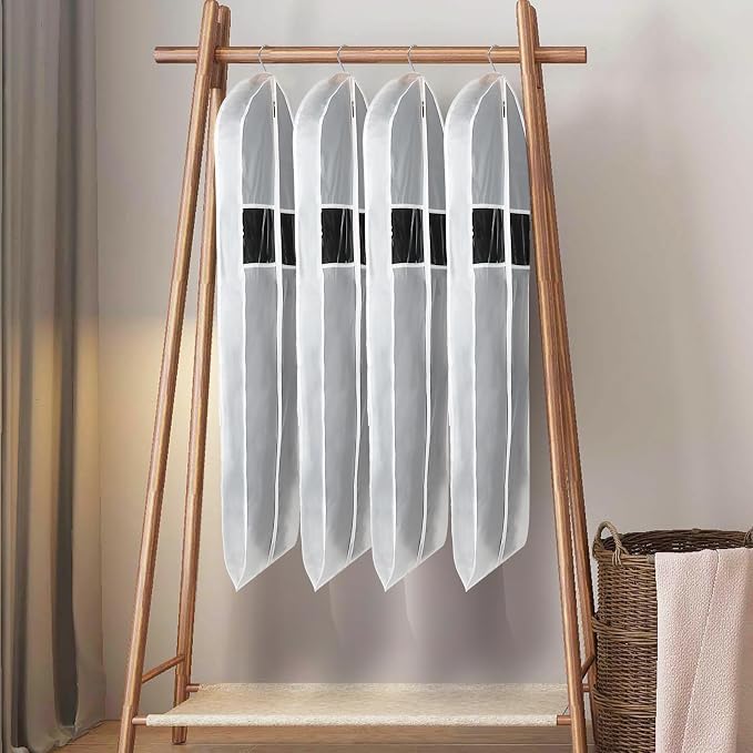 Zilink Clear Suit Coat Bags for Storage 50-inch Dress Bags for Hanging Clothes - Image 6