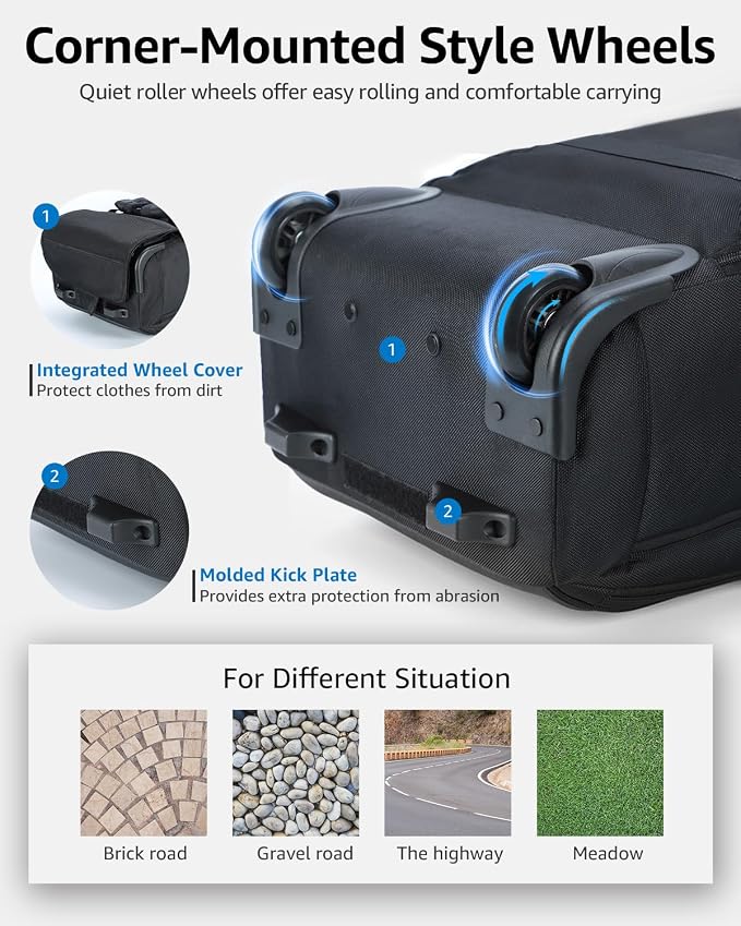 Rolling Backpack, 30L Travel Laptop Backpack - Image 4