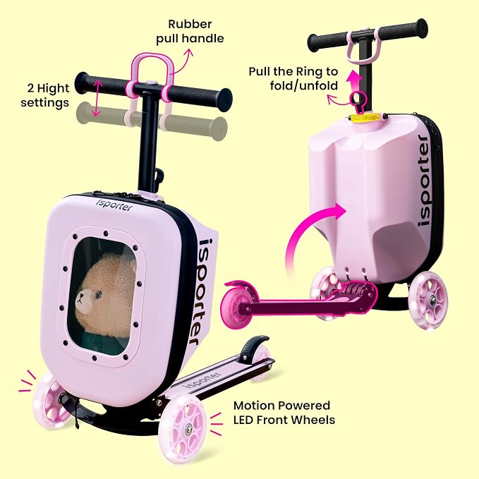 iSporter Luggage Scooter for Kids Ages 2-5 | Ride-On Suitcase Scooters for Boys - Image 6